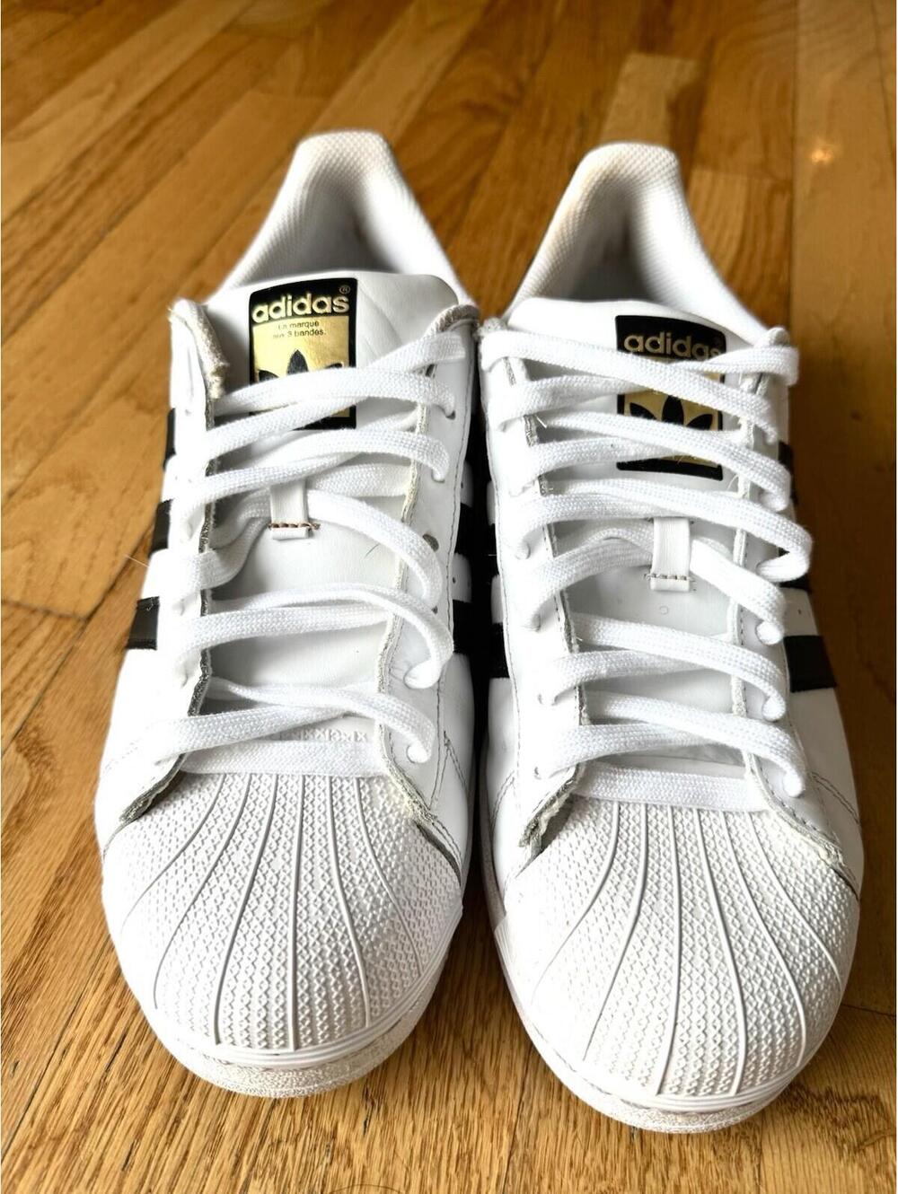 Adidas Superstar White Black Shell Toe Sneakers Men’s Size 11 C77153